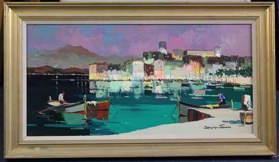 § Cecil Rochfort DOyly John (1906-1993) Evening reflections, 13.5 x 27.5in.